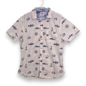 Mens Ditch Plains Beachy Nautical Button Down Shirt